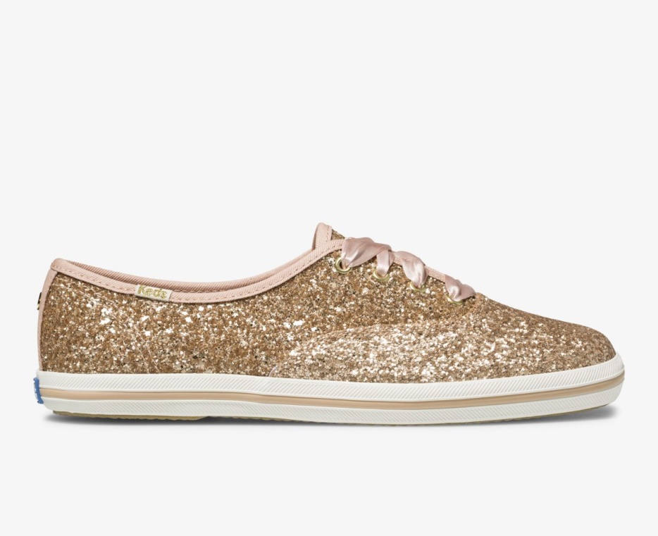 Dames X Kate Spade New York Champion Glitter Keds Rose Gouden Glitter - Afbeelding 1