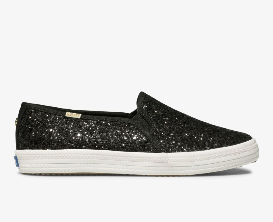 Dames X Kate Spade New York Dubbeldekker Glitter Keds Zwart - Afbeelding 1
