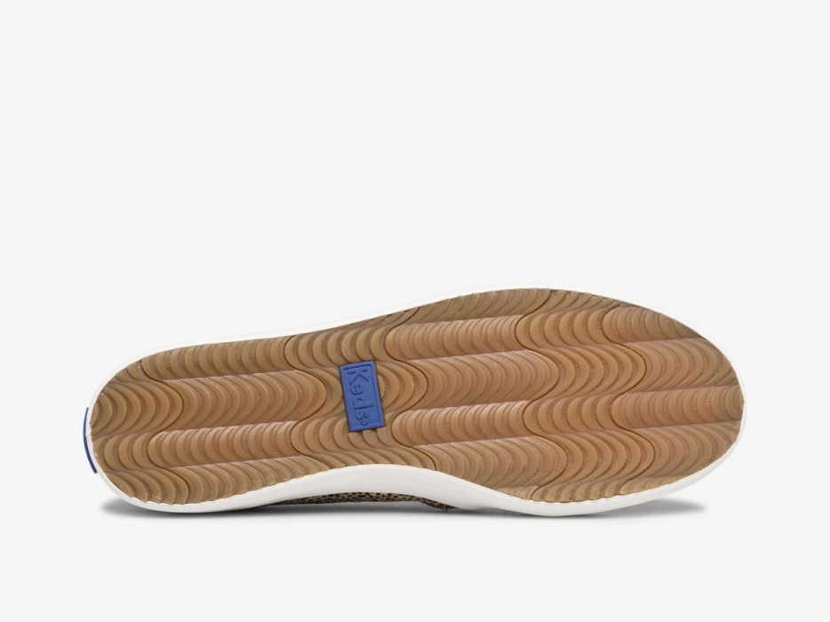 Dames X Kate Spade New York Dubbeldekker Tiny Dot Kalfshaar Tan Zwart Keds - Afbeelding 4