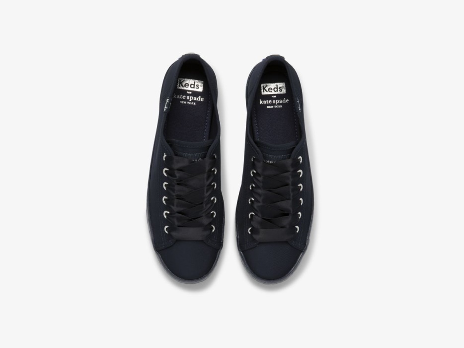 Dames X Kate Spade New York Kickstart Logo Foxing Satijnblauw Keds - Afbeelding 3
