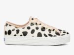 Dames X Kate Spade New York Triple Kick Oversized Dot Kalfshaar Keds Wit Roze