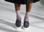 Dames X Rifle Paper Co. Dubbeldekker Petite Fleurs Bedrukte Indigo Keds - Afbeelding 2