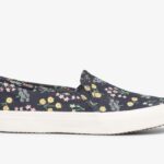 Dames X Rifle Paper Co. Dubbeldekker Petite Fleurs Bedrukte Indigo Keds