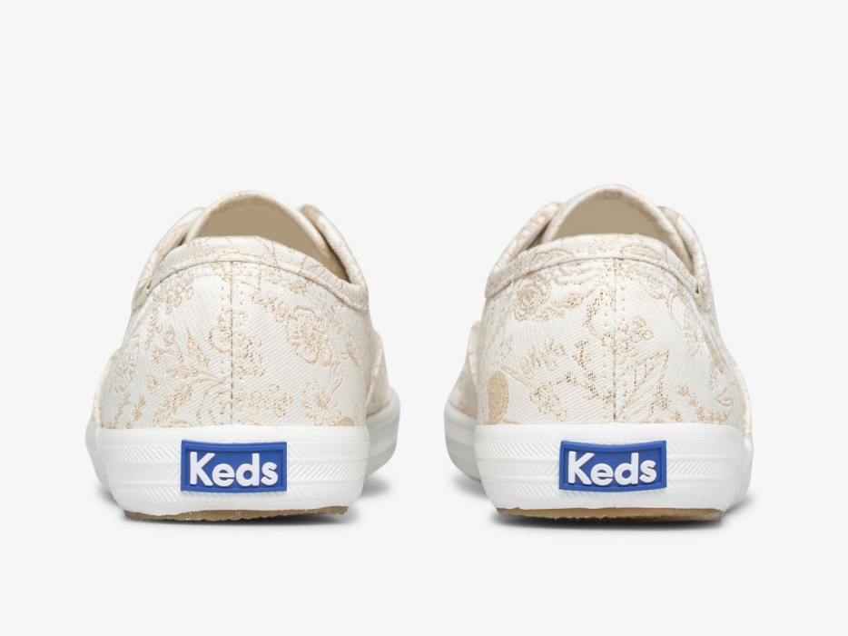 Dames X Rifle Paper Co. Kampioen Colette Jacquard Keds Ivoor - Afbeelding 2