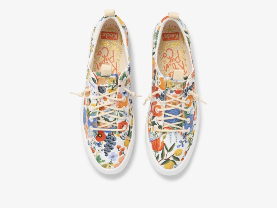 Dames X Rifle Paper Co. Kickback Citrus Tuinfeest Keds Wit Multi - Afbeelding 3
