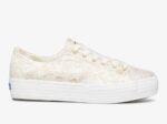 Dames X Rifle Paper Co. Triple Kick Colette Jacquard Ivoor Keds