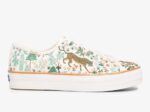 Dames X Rifle Paper Co. Triple Kick Menagerie Geborduurde Keds Crème/multi