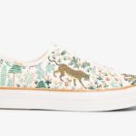 Dames X Rifle Paper Co. Triple Kick Menagerie Geborduurde Keds Crème/multi