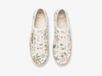 Dames X Rifle Paper Co. Triple Kick Menagerie Geborduurde Keds Crème/multi - Afbeelding 5