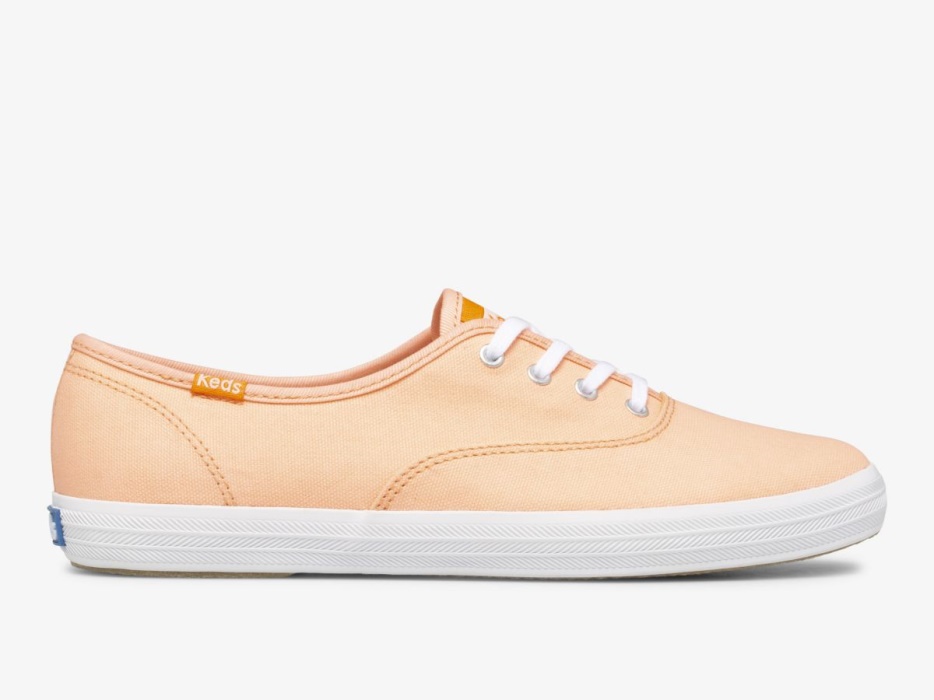 dameskampioen_canvas_neon_wasbare_neon_koraal_keds.jpg Dameskampioen Canvas Neon Wasbare Neon Koraal Keds - Afbeelding 1