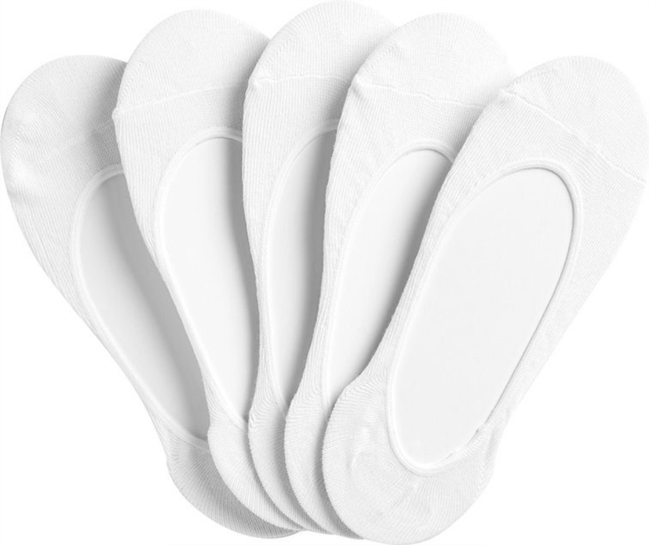 Damessokken Met Extra Laag Uitgesneden Voering Van 5 Pk Wit Keds - Afbeelding 1