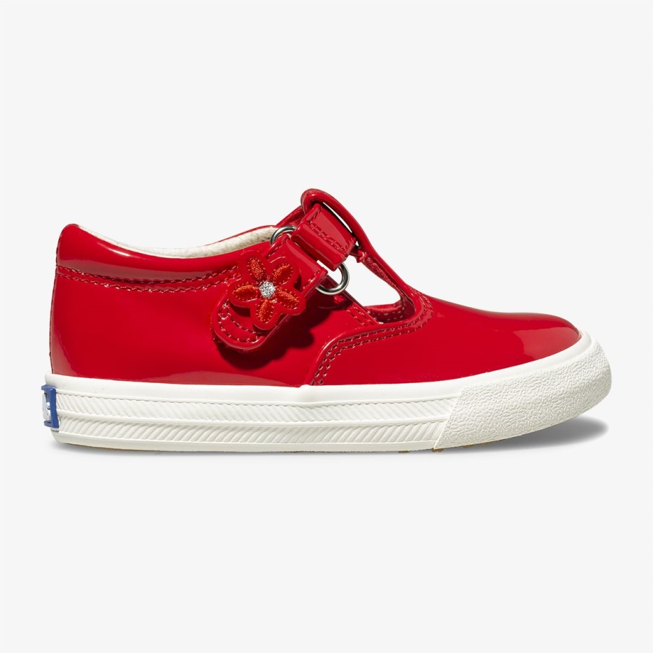 daphne_patent_sneaker_voor_grote_kinderen_rood_keds.jpg Daphne Patent-sneaker Voor Grote Kinderen Rood Keds - Afbeelding 1