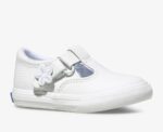 Daphne T-strap Leren Sneaker Voor Grote Kinderen Wit Keds - Afbeelding 5