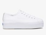 Driedubbele Canvas Keds Dames Wit