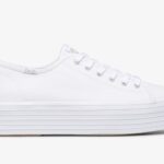 Driedubbele Canvas Keds Dames Wit