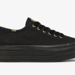 Driedubbele Zwarte Keds Voor Dames