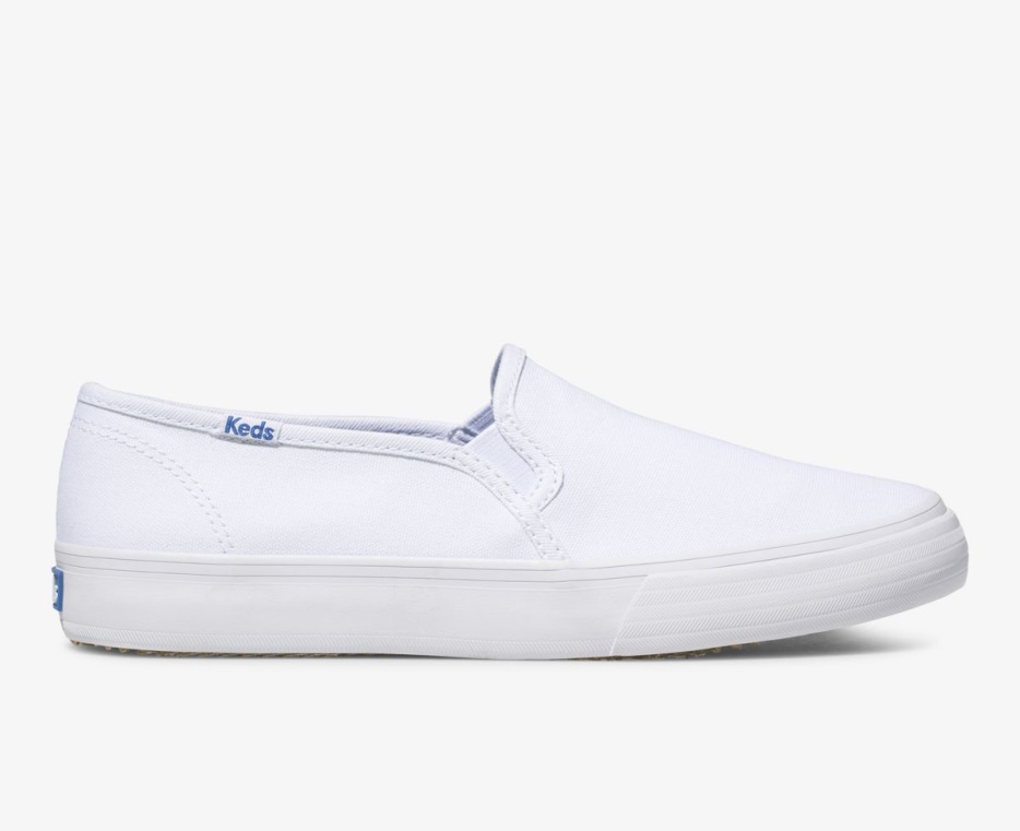 dubbeldekker_canvas_dames_keds_wit.jpg Dubbeldekker Canvas Dames Keds Wit - Afbeelding 1