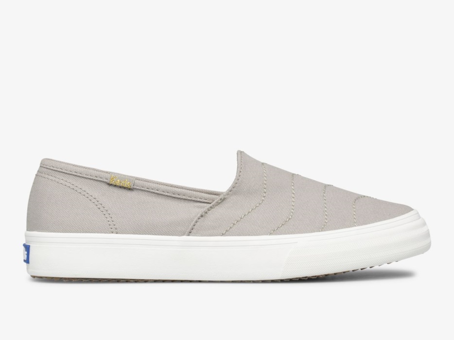dubbeldekker_wave_canvas_dames_grijs_keds.jpg Dubbeldekker Wave Canvas Dames Grijs Keds - Afbeelding 1