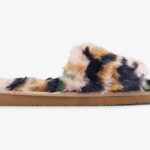 Fuzzy Slipper Voor Dames Groen Camo Keds