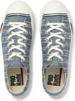 Heren Unisex Royal Lo Geweven Streep Keds Indigo - Afbeelding 3
