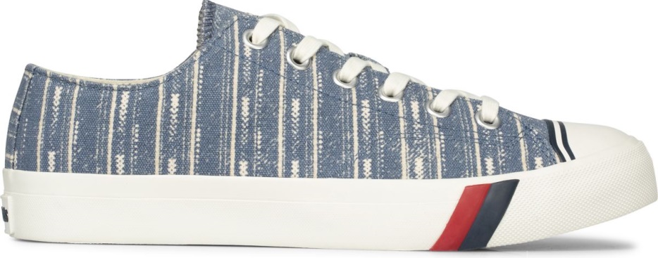 heren_unisex_royal_lo_geweven_streep_keds_indigo.jpg Heren Unisex Royal Lo Geweven Streep Keds Indigo - Afbeelding 1