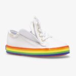 Keds Big Kid's Kickstart Leer Jr Regenboog Wit/regenboog - Afbeelding 2