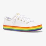 Keds Big Kid's Kickstart Leer Regenboog Wit/regenboog - Afbeelding 4