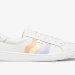 Keds Dames Ace Leer Golvende Print Wit Multi