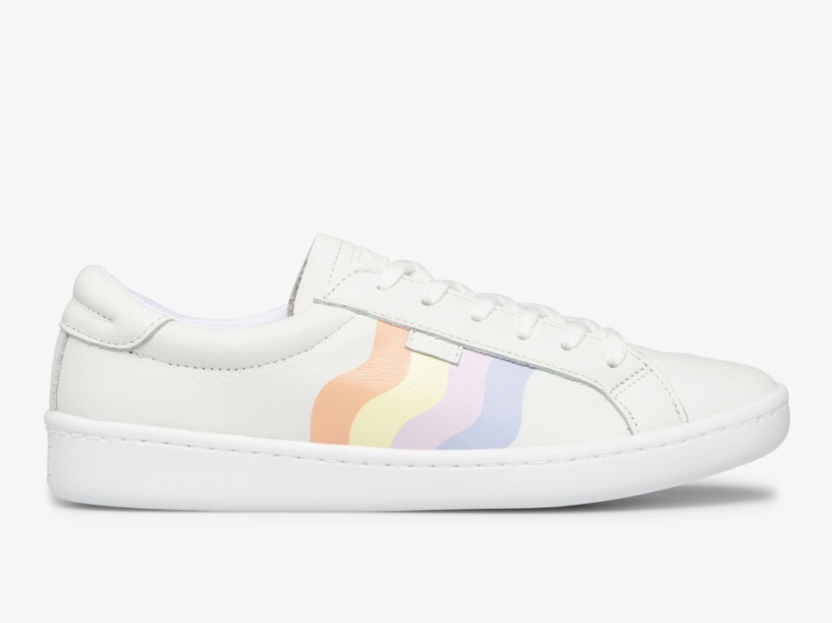 keds_dames_ace_leer_golvende_print_wit_multi.jpg Keds Dames Ace Leer Golvende Print Wit Multi - Afbeelding 1