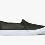 Keds Dames Dubbeldekker Leer Zwart