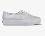 Keds Dames Triple Cvo Metallic Wit Zilver