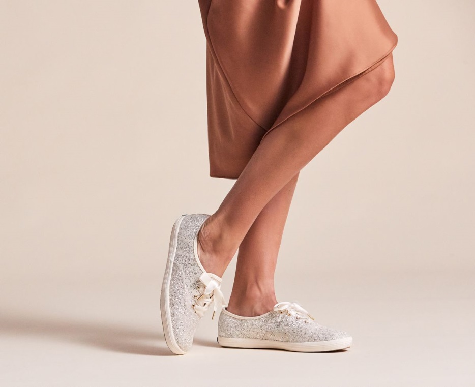 Keds Dames X Kate Spade New York Champion Glitter Cream Glitter - Afbeelding 4