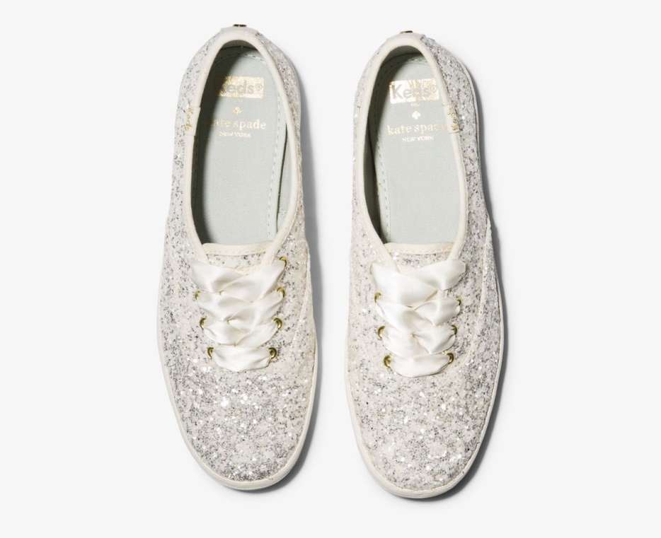 Keds Dames X Kate Spade New York Champion Glitter Cream Glitter - Afbeelding 5