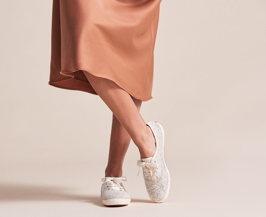 Keds Dames X Kate Spade New York Champion Glitter Cream Glitter - Afbeelding 6