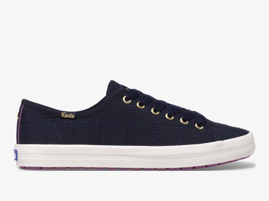 Keds Dames X Kate Spade New York Kickstart Trx Gewatteerd Nylon Navy - Afbeelding 1