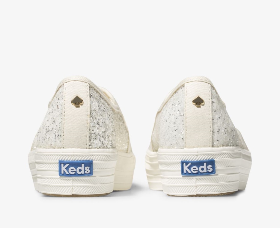 Keds Dames X Kate Spade New York Triple Decker Glitter Crème - Afbeelding 2