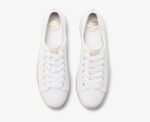 Keds Dames X Kate Spade New York Triple Kick Woven Stripe Foxing Wit Roze - Afbeelding 3