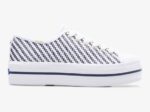 Keds Dames X Kate Spade New York Triple Up Geweven Wit Marineblauw