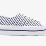 Keds Dames X Kate Spade New York Triple Up Geweven Wit Marineblauw