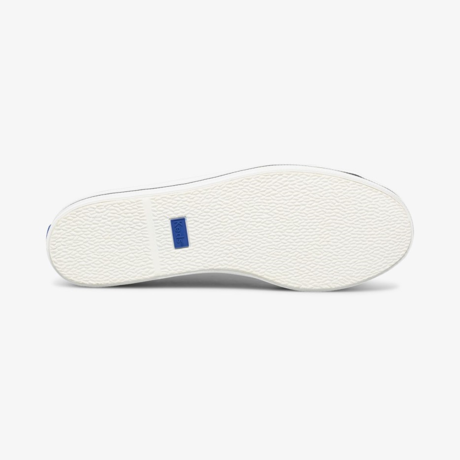 Keds Dames X Kate Spade New York Triple Up Geweven Wit Marineblauw - Afbeelding 4