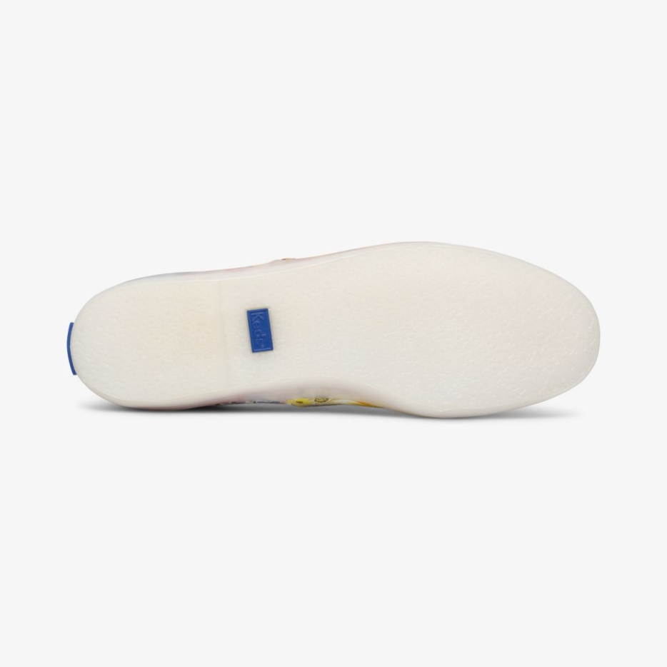 Keds Dames X Rifle Paper Co. Kampioen Marguerite Roze Geel Multi - Afbeelding 4