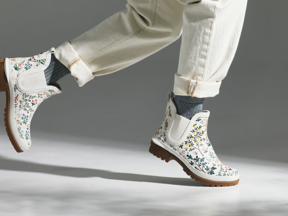 Keds Dames X Rifle Paper Co. Rowan Regenlaars Menagerie Wit Groen - Afbeelding 2