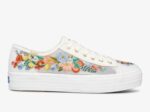 Keds Dames X Rifle Paper Co. Triple Kick Citrus Tuinfeest Wit