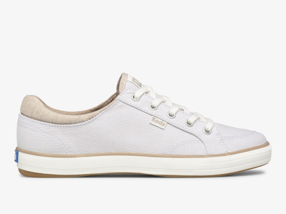 keds_damescentrum_ii_chambray_streep_beige.jpg Keds Damescentrum Ii Chambray Streep Beige - Afbeelding 1
