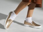Keds Dubbeldekker Dames Gewatteerd Metallic Goud - Afbeelding 2