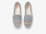 Keds Dubbeldekker Gestreepte Canvas Voor Dames Marineblauw Multi - Afbeelding 3