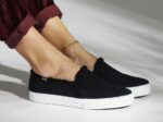 Keds Dubbeldekker Suede Faux Shearling Dames Zwart - Afbeelding 2
