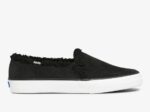 Keds Dubbeldekker Suede Faux Shearling Dames Zwart