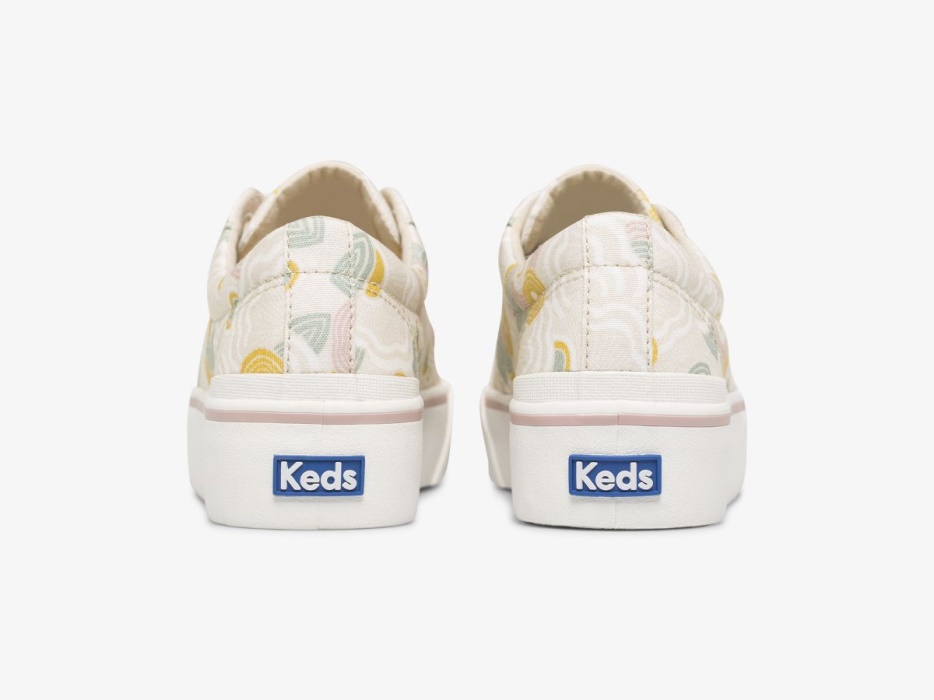 Keds Jump Kick Duo Voor Dames Feat. Biologisch Katoen Ripple Latte Multi - Afbeelding 2