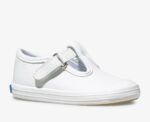 Keds Kampioensneus Voor Kleine Kinderen T-strap Wit Leer - Afbeelding 5